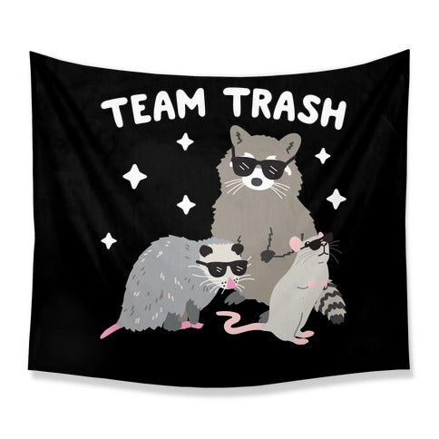 Team Trash Opossum Raccoon Rat Tapestry